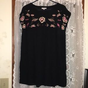 Dizzy Lizzy black dress with flower detail